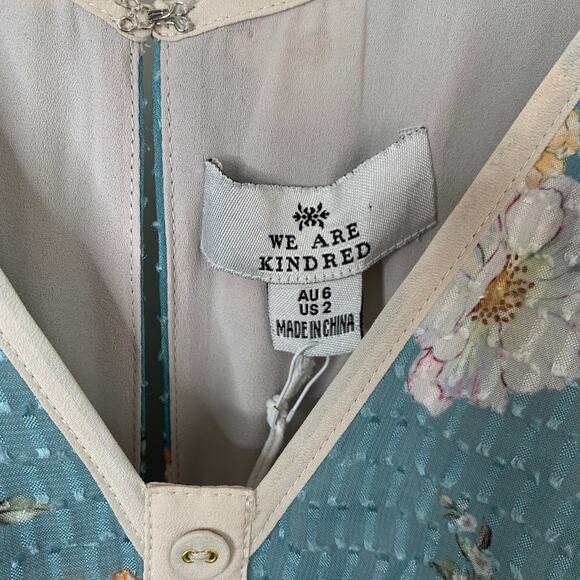 We Are Kindred Mia Maxi Dress Blue Teal Posey Womens 2 New with tags - Picture 15 of 16